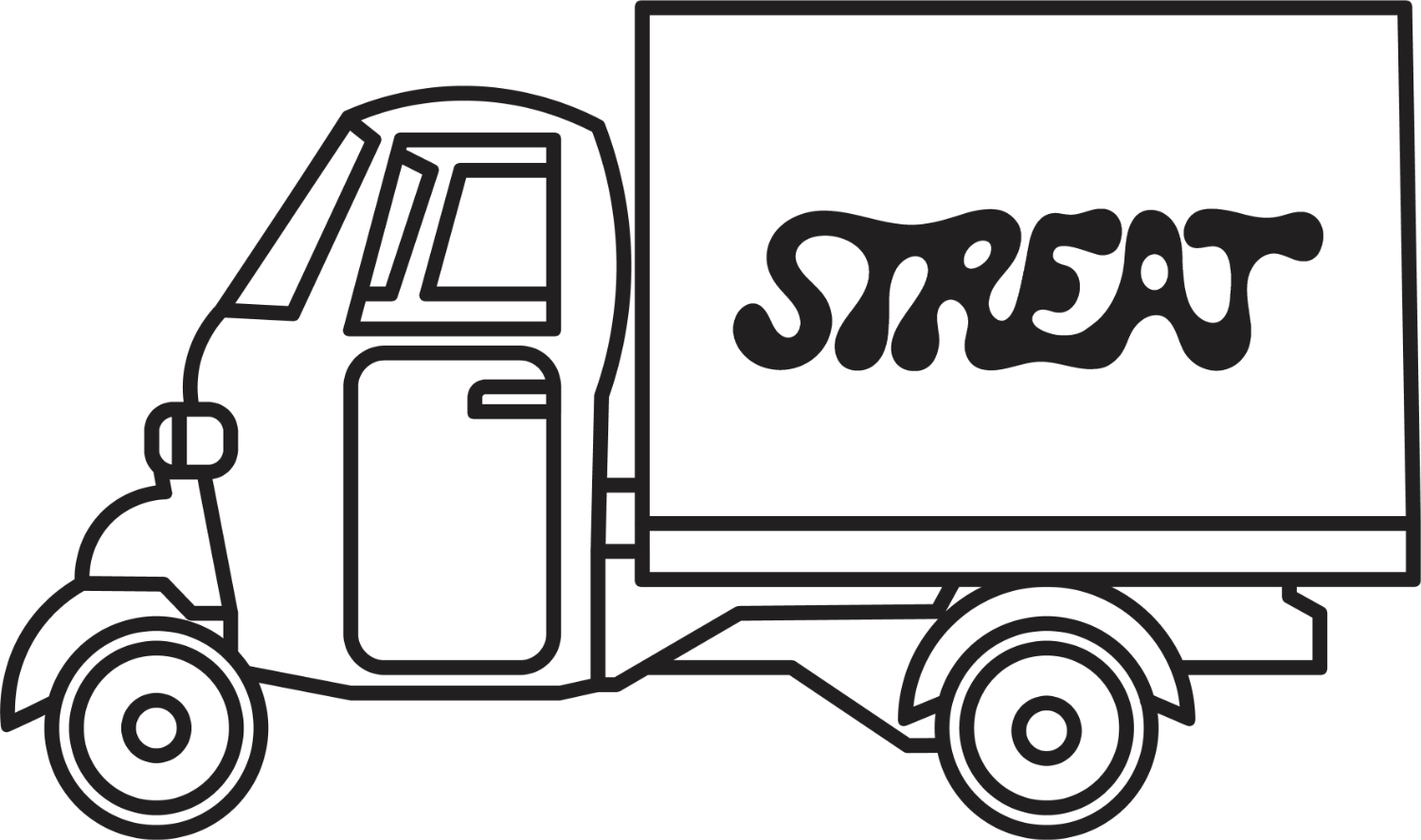 piagio truck illustration white